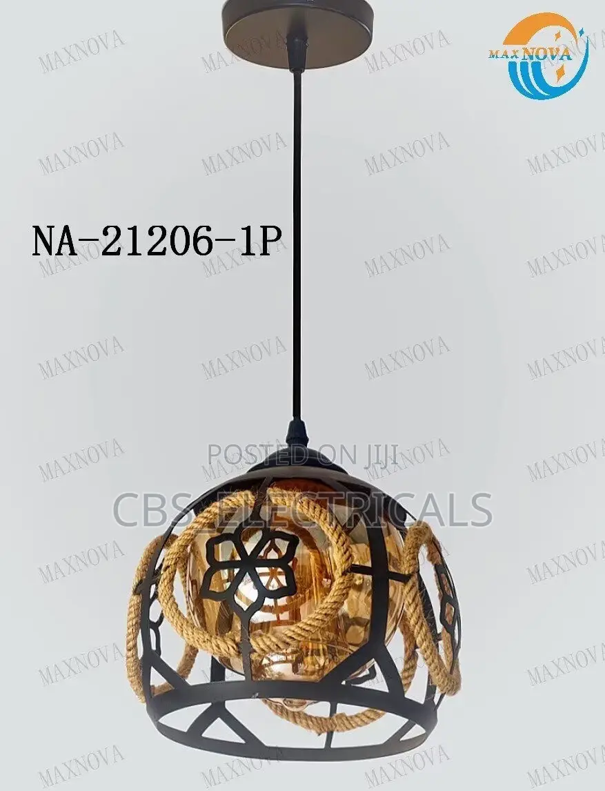 Industrial Rope Pendant Light