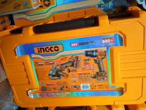 Ingco Angle Grinder Drill Combo Kit Cordless 20v