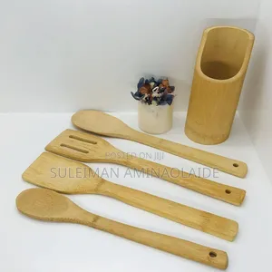 5pcs Round Wooden Spatula