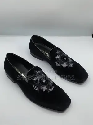 Giovanni Conti Premium Embroidered Suede Loafers for Men