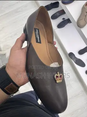 Italian Leather Dolce Gabbana Half Cut Shoes for Men 40-46