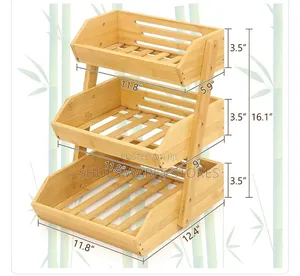 3-Tier Bamboo Countertop Organizer