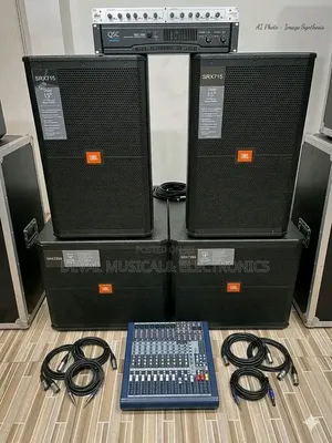 JBL Speaker and Sub, Gs7000w Amplifier,8channels Mixer and Crossover