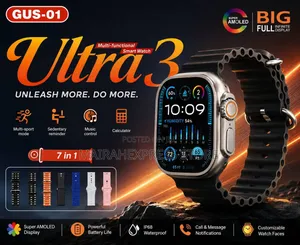 Gus-01 Ultra 3 Multifunctional Smartwatch (7-in-1 Strap Set) HML
