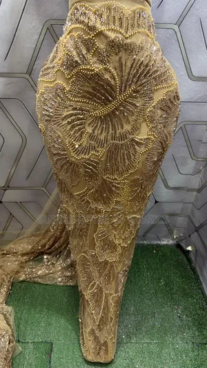 Luxury Full Hand Beaded Lace for Bride, Reception, After Party Wears