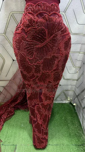 Luxury Full Hand Beaded Lace for Bride, Reception, After Party Wears