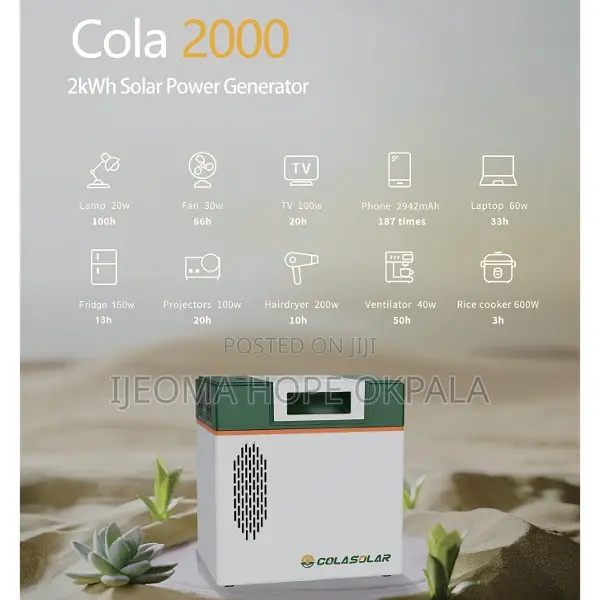 Cola 2000 2kwh All-in-one Solar Generator