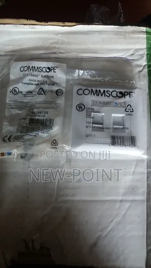 Commscope M-Series 2-Port Network Faceplate (White) + Shielded Outlet