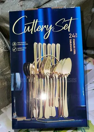 24pcs High Quality Cutlery Gold Set