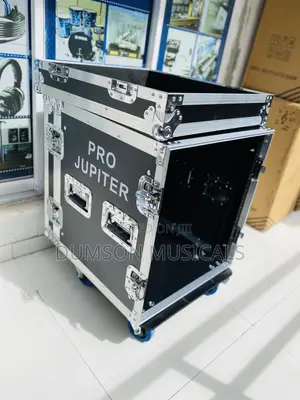 12 Units Amp Rack With Anti Shock Movable Amp Rack