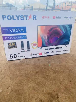 Polystar 50” Double Glass Tv for Sale