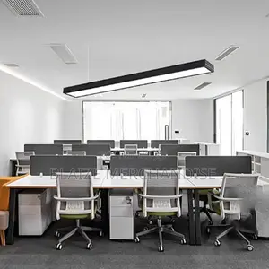 Modern Black Pendant Lamp White Ceiling Chandelier for Office
