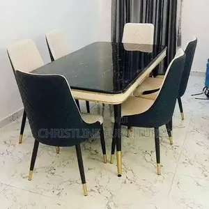 Marble Top Dining Table by 6 Seaters