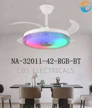 RGB Bluetooth Ceiling Fan Chandelier