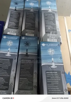 Glamstar 18" Rechargeable Fan