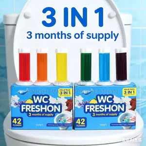 3in1 Boxed of Toilet Floret Gel Odor Removal Toilet Descaling Cleaner