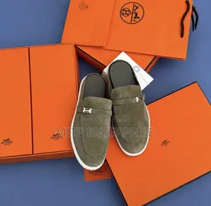 Hermes Men Suede Mule