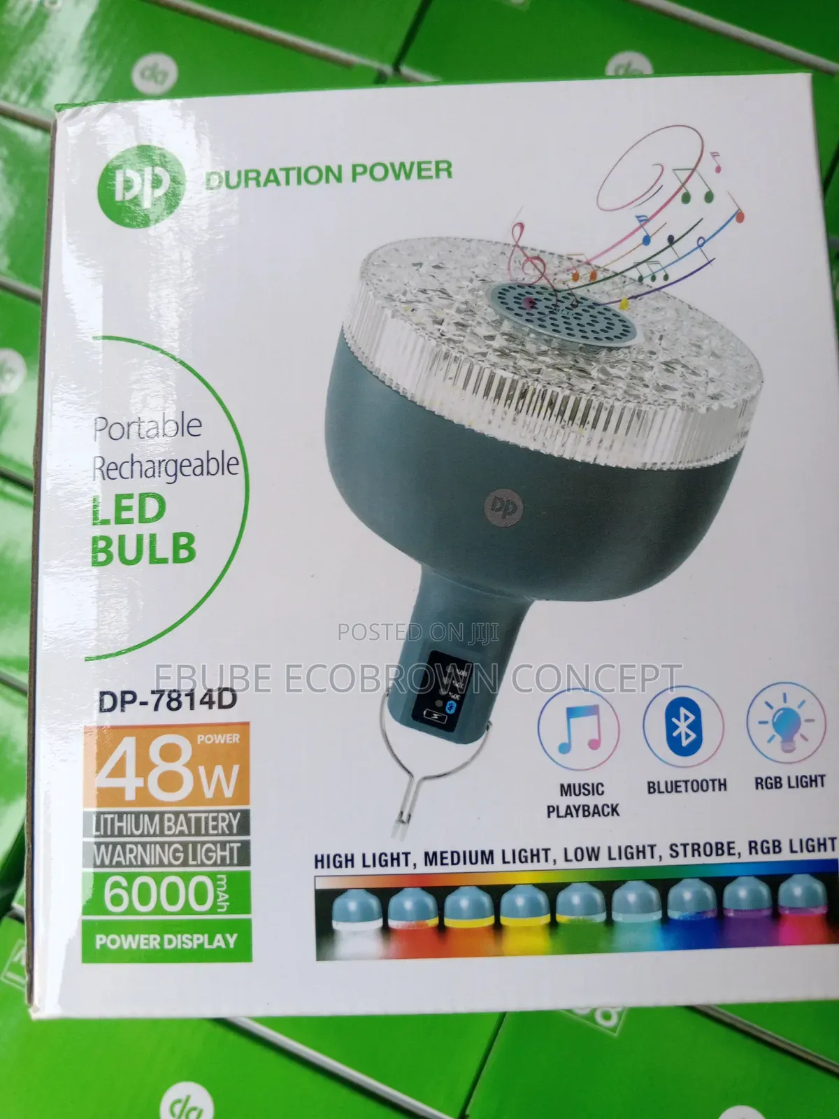 New Design Solar Rechargeable Light With Bluetooth Multicolor Light