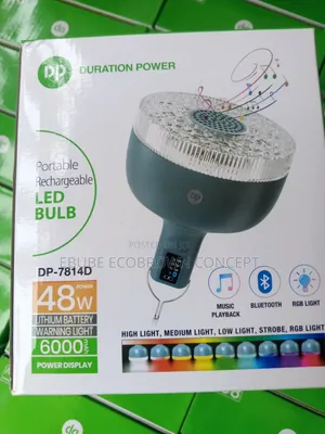 New Design Solar Rechargeable Light With Bluetooth Multicolor Light