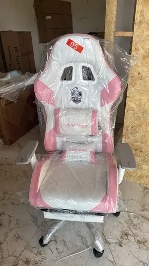 Pink Gaming Chair With Massager and Multi Function