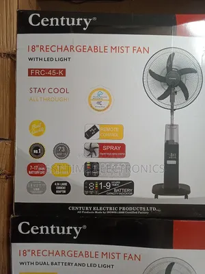 Century Rechargeable Mist Spray Fan