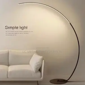 Curved Led Floor Lamp Modern Arc Standing Lamp Living Room Bedroom