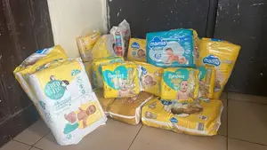 Imported Diapers Size 1-5.Pampers,Flo, Mamia Little Angel Etc