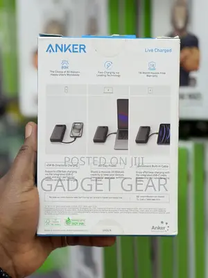 Anker 20,000mah 65w Power Bank With Built-in Usb-C Cable