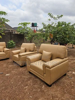 Italian Animal Skin Leather Sofa Set