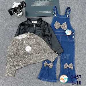 Girls Blue Brown 3-Piece Fashion Set