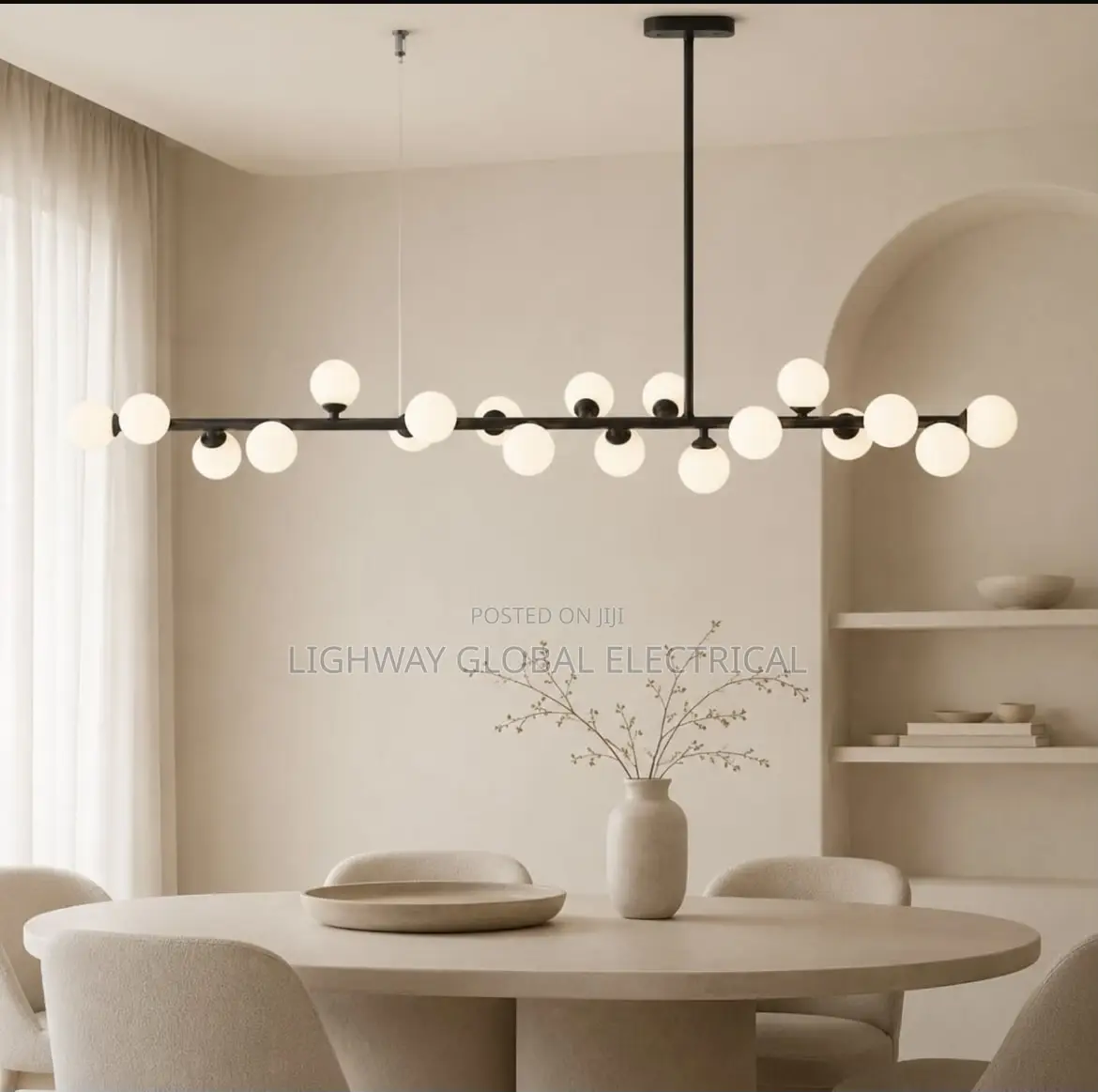 Long Nordic Dining/Kitchen Ball Chandelier