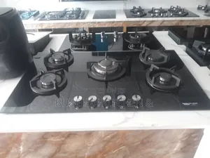 New 5 Burner Tempered Glass Gas Cooker - Auto Ignition