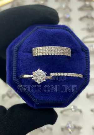 New Couple (3in1) VVS Moissanite Diamond Ring Design in Stock