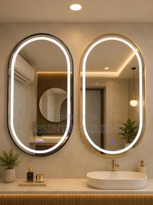 Luxury Oval Led Bathroom Mirror Touch Sensor Elegant Design