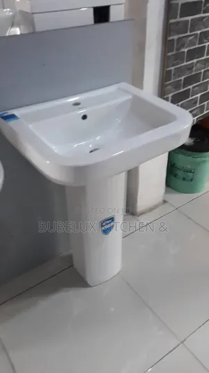 Ideal Wash Hand Basin + Pedestal Stand - Modern Design