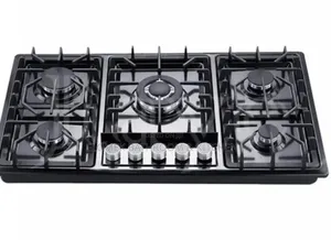 Premium 5-Burner Built-in Gas Stove (Tempered Glass Top)