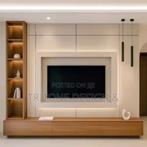 Tv Wall Console Design For Lounge / Interior Spaces