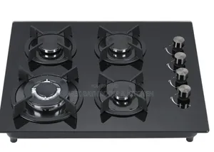 4 -Burner Built-in Gas Stove (Sleek Black Glass Top)