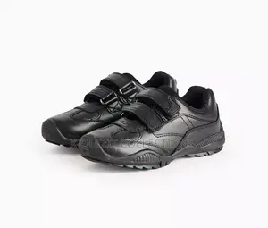 Tu Black Leather Twin Strap Shoes (34)