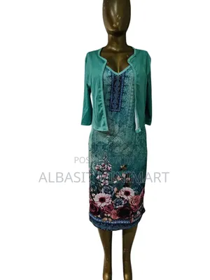 2-Piece Sleeveless Gown Matching Floral Print Midi Dress.