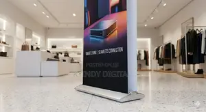 Double Sided Rollup Flatbase Stand for Indoor Use
