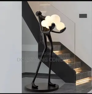 Modern Standing Humanoid Sculpture Abstract High-End Led Floor Lamp.