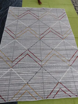 5x7fts Gray, Yellow and Red Turkish Center Rug