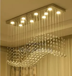 Rectangular Raining Crystal Chandelier Light