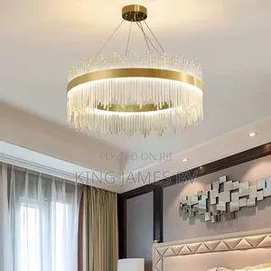 Round Lucien Crystal Chandelier Light