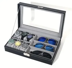 Jewelry Set 6 Slot Wristwatch + 3 Slot Glasses Case Holder