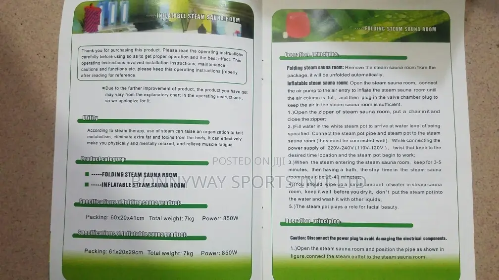 Portable Steam Sauna Burner