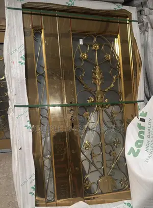 4ft Gold Glass Door