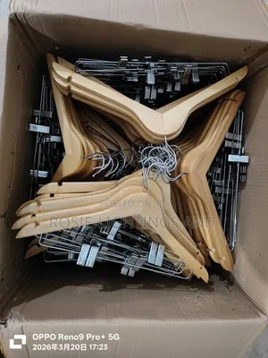 Wooden Hangers With Clips (10 Pcs)