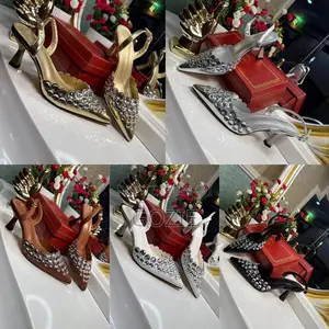 Luxury Gorgeous Stoned Sling Back Heel Sandals